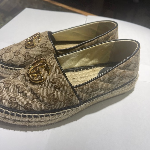 WOMEN'S GG MATELASSÉ CANVAS ESPADRILLE Size 35.5 - Picture 2 of 15